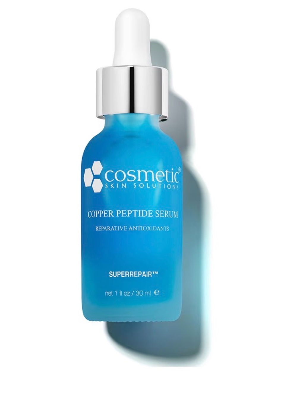 Cosmetic Skin Solutions Copper Peptide Face Serum Anti-Aging GHK Ceramides 1 Oz.